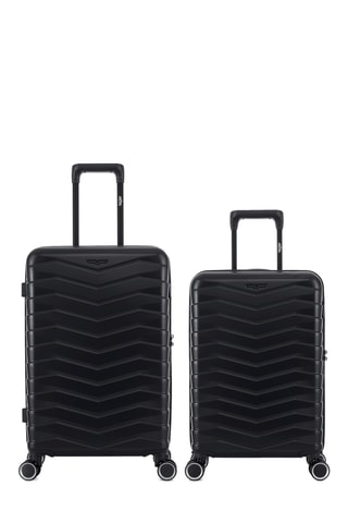 Mala de cabine e mala média Seattle (S/M) - 59/66 cm - Preto