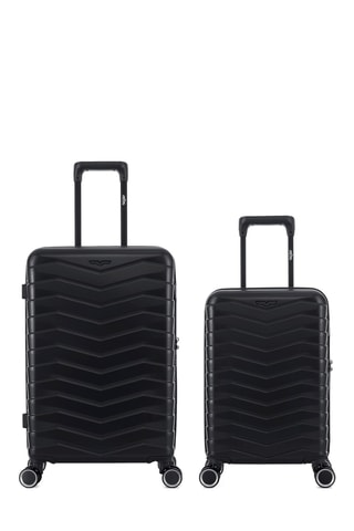 Mala de cabine low-cost e mala média Seattle (XS/M) - 54/66 cm - Preto