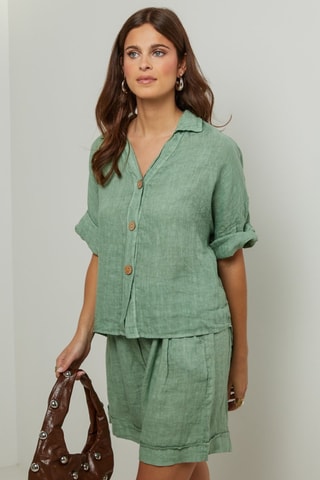 Camisa de lino - Verde