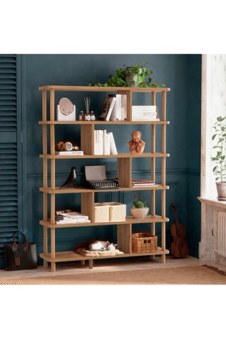 Bibliothèque en bois de charme Meta  - 120 x 169 x 28 cm