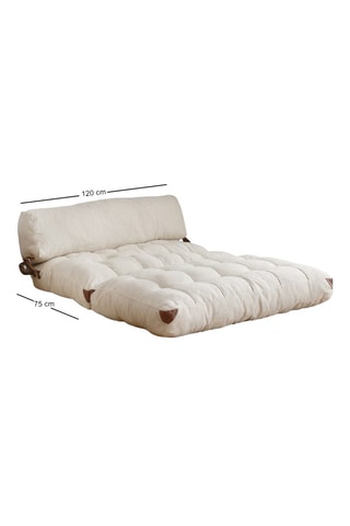 Chauffeuse convertible - 2 places Crème - En polyester