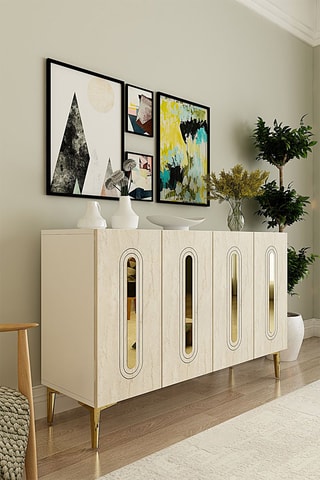 Console 4 portes - 120 x 32 x 75 cm