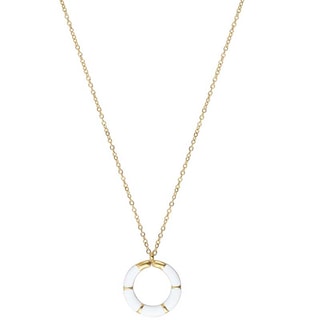 Ketting - Goudkleurig staal en wit email