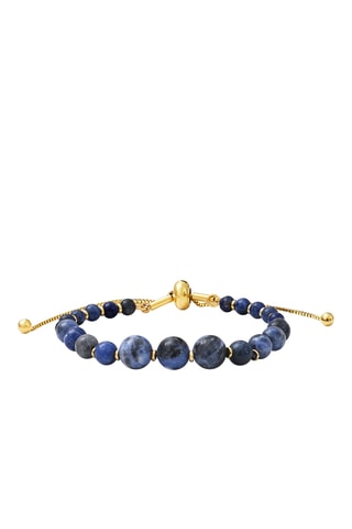 Bracelet - Doré à l'or jaune et sodalites