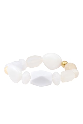 Bracelet - Blanc et doré