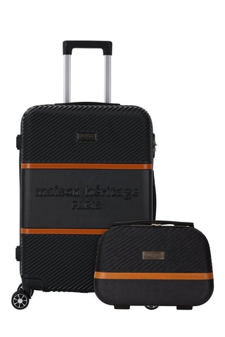 Handbagagetrolley (S) Opera en Beautycase - Zwart - 55/30 cm - Zwart