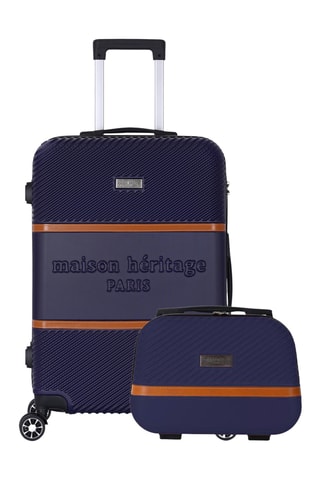 Handbagagetrolley en Beautycase Opera (S) - 55/30 cm - Marineblauw