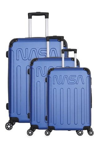 Set 3 Trolleys Reistassen Voyager (S/M/L) - Blauw