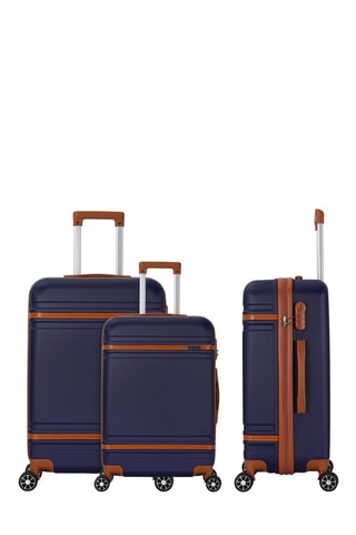 Set van 3 Trolleys Cassis (S/M/L) - 55/65/75 cm - Blauw en bruin