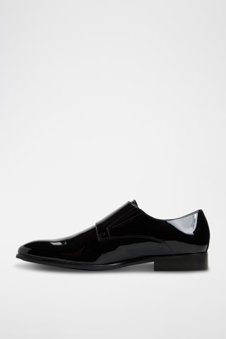 Monk strap in pelle in verniciata Ricardo - Nero