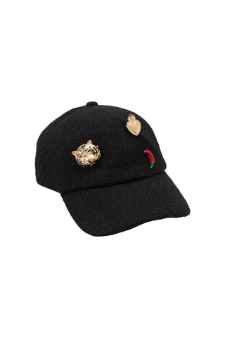 Cappellino in tweed Dapper - Nero