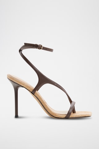 Sandali con tacco Sparks - Marrone scuro