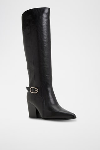 Stivaletti in pelle Saddle - Nero