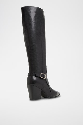 Stivaletti in pelle Saddle - Nero