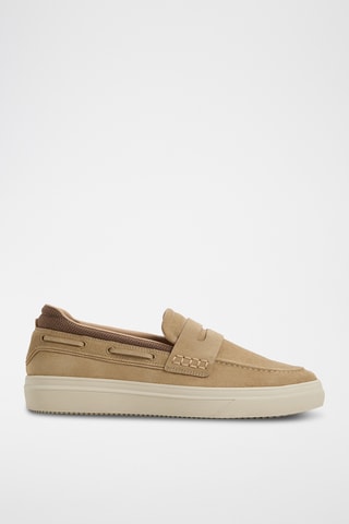 Mocassini in pelle scamosciata Seafarer - Taupe