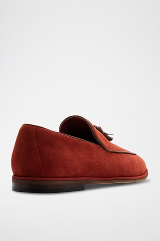 Mocassini in pelle scamosciata Hollow - Rosso