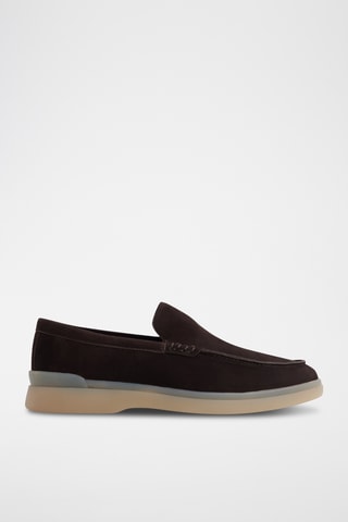 Mocassini in pelle scamosciata Shayn - Marrone scuro