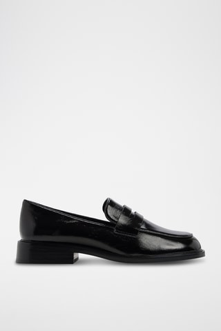 Mocassini in pelle in verniciata Valera - Nero
