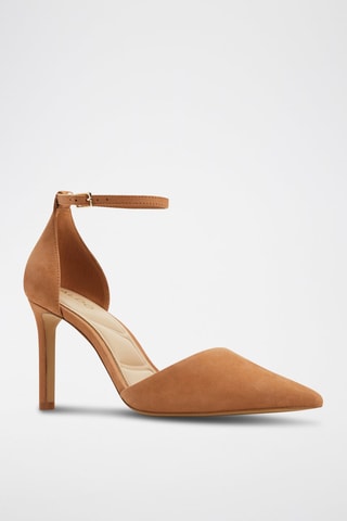 Décolleté in pelle Jenine - Marrone
