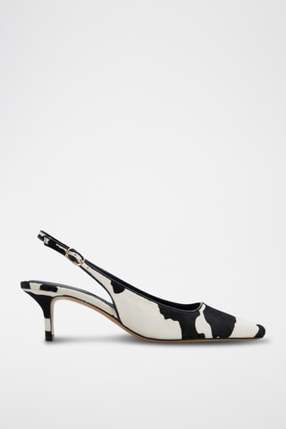 Décolleté in pelle scamosciata Gabriellie - Bianco e nero