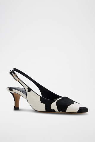 Décolleté in pelle scamosciata Gabriellie - Bianco e nero