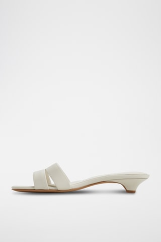 Ciabatte con tacco in pelle Scarletta - Bianco