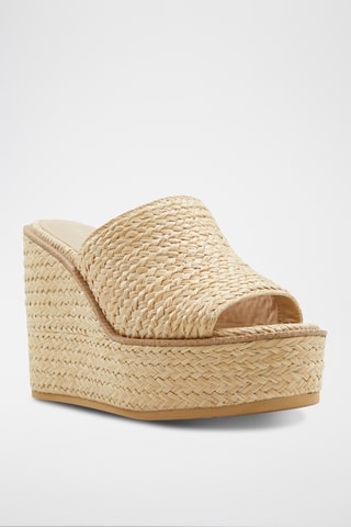 Ciabatte con zeppa Midsommar - Beige