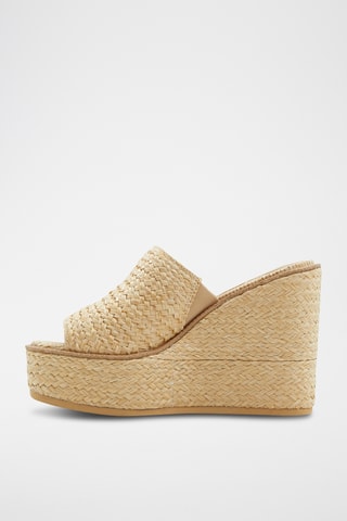 Ciabatte con zeppa Midsommar - Beige