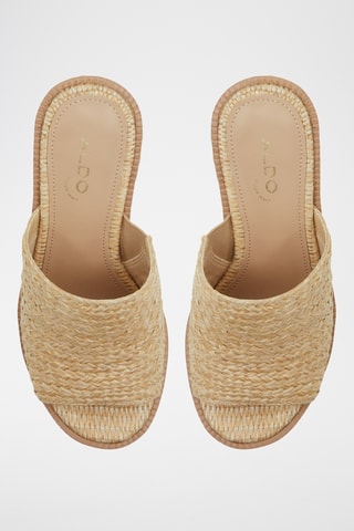 Ciabatte con zeppa Midsommar - Beige