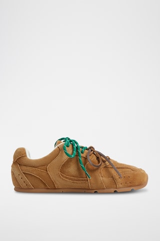 Sneakers in pelle scamosciata di vitello Adrelia - Beige