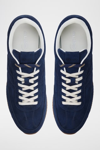 Sneakers in crosta di pelle scamosciata Nathaniel - Navy