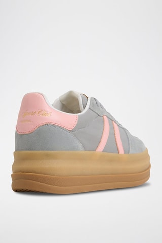 Sneakers platform in pelle Elabrintar - Grigio