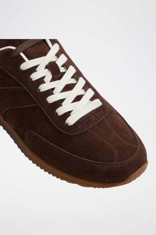 Sneakers in pelle Nathaniel - Marrone