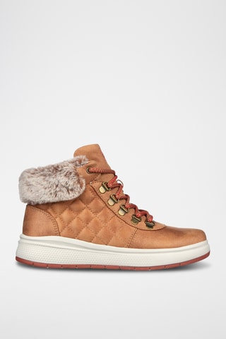 Gevoerde Leren Boots Bobs Skipper Wav - Bruin - Skechers