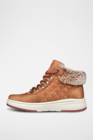 Gevoerde Leren Boots Bobs Skipper Wav - Bruin - Skechers