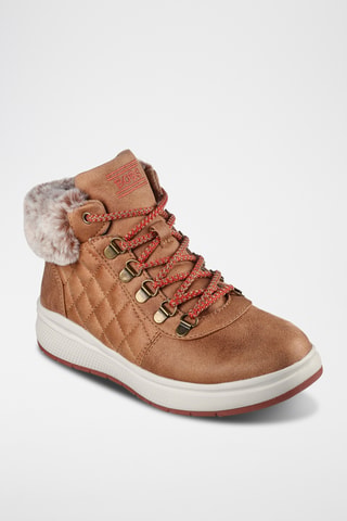 Gevoerde Leren Boots Bobs Skipper Wav - Bruin - Skechers