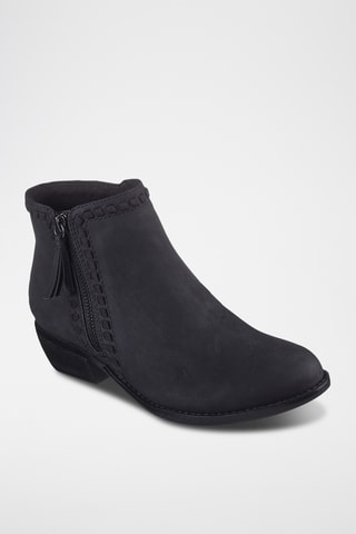 Leren Enkellaarzen Texas - Zwart - Skechers