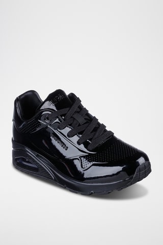 Sapatilhas em couro envernizado Uno - Preto - Skechers