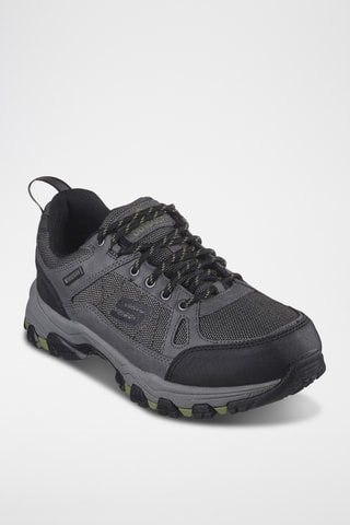 Sapatilhas em couro Selmen Cormack - Cinzento-escuro e preto - Skechers