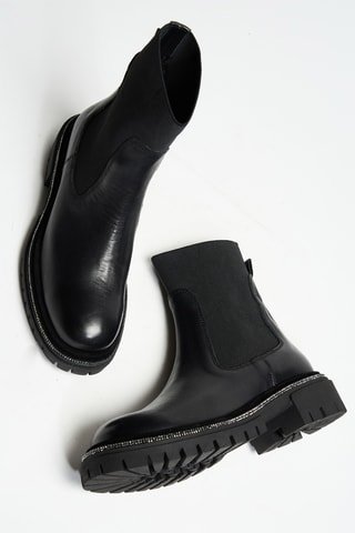 Botins Chelsea em couro - Preto - Innuovo