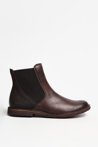 Botins Chelsea em couro Tinto - Castanho-escuro - Kickers