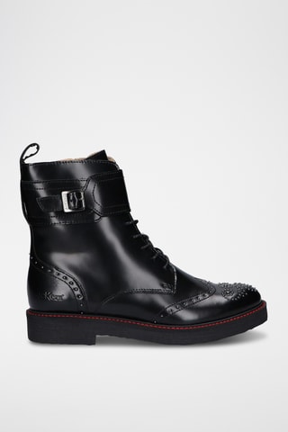 Leren Enkellaarzen Oxrock - Zwart - Kickers