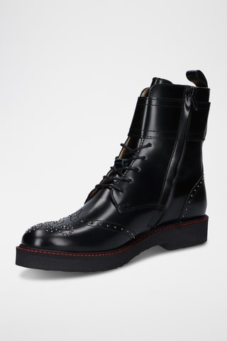 Leren Enkellaarzen Oxrock - Zwart - Kickers