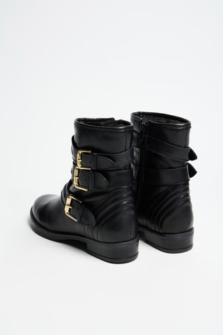 Botins forrados em couro - Preto - Cosmoparis