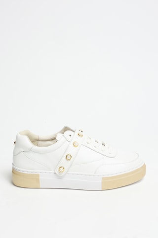Leren Sneakers - Wit - Cosmoparis
