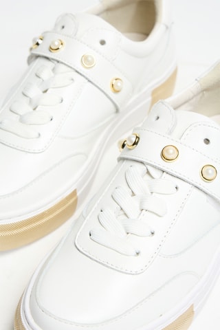Leren Sneakers - Wit - Cosmoparis
