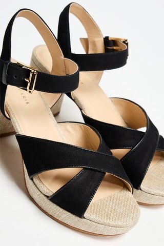 Sandálias de salto em couro - Preto - Cosmoparis