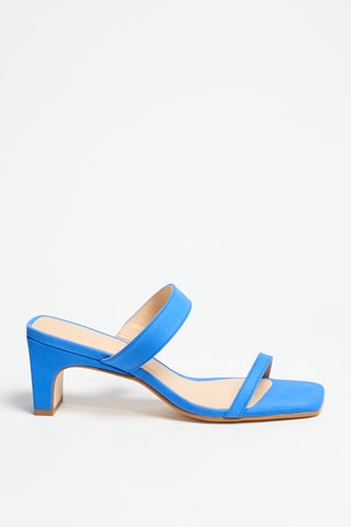 Mules de salto em couro - Azul-celeste - Cosmoparis