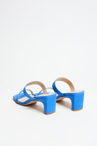 Mules de salto em couro - Azul-celeste - Cosmoparis