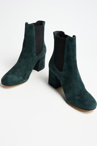 Botins Chelsea em nobuck - Verde-escuro - Cosmoparis